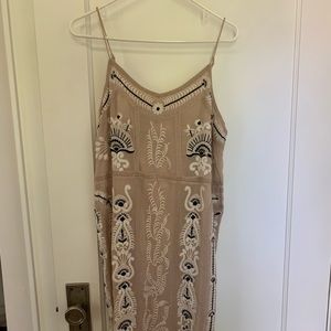 Slip embroidered dress
